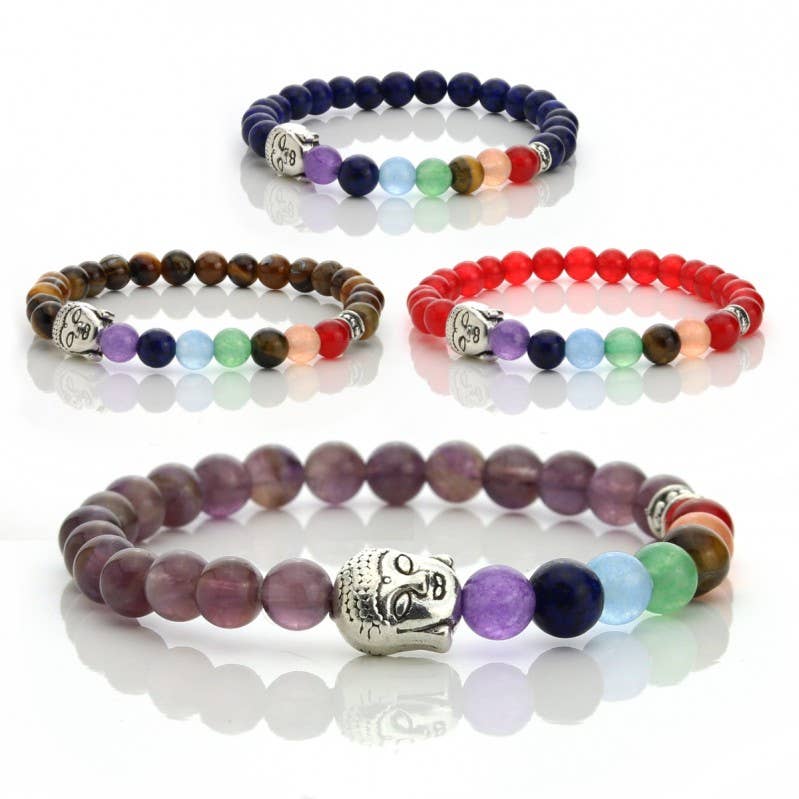 UniArt - Wholesale Beaded Bracelet - Buddha Bracelet With Chakra Colors4