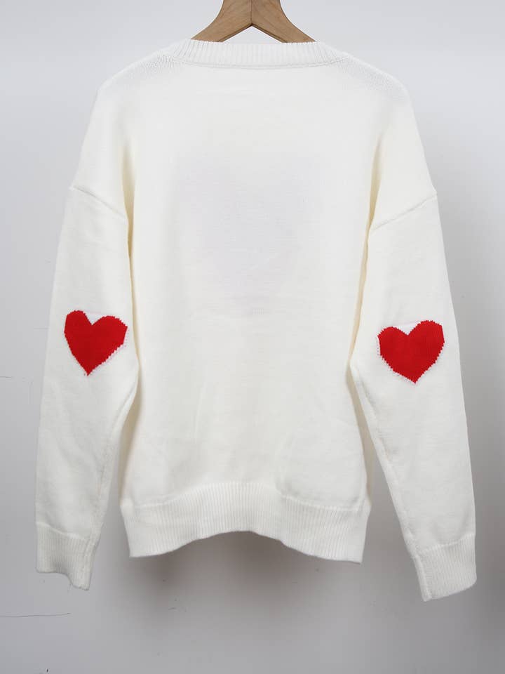 Hope & Sunshine - Wholesale Knit Sweater - Women's - Valentine's Heart Pullover Sweater44