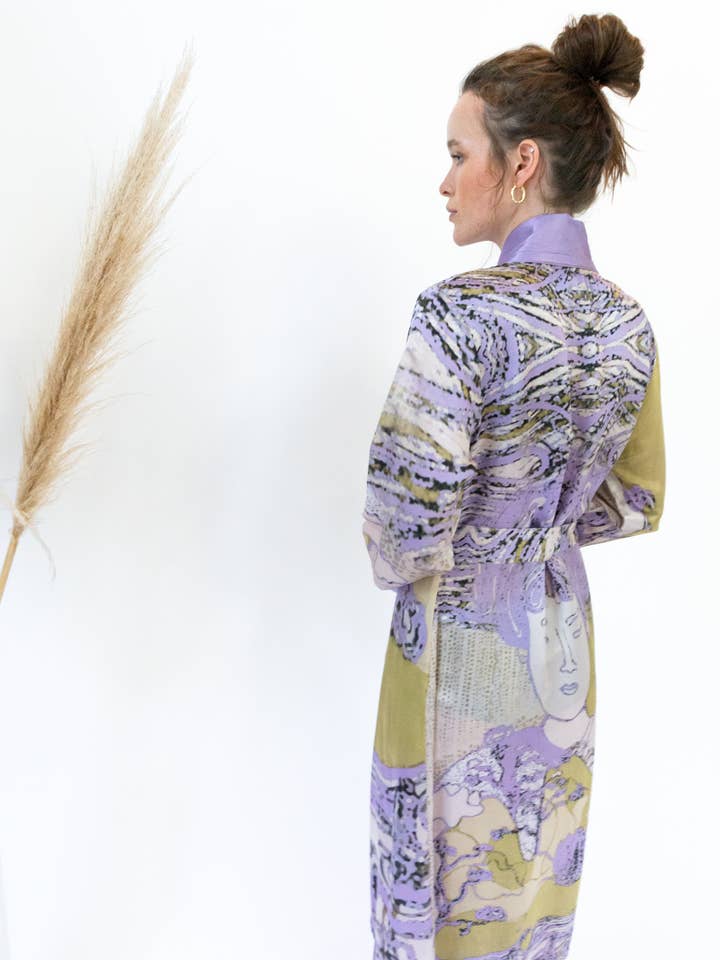 Purple Fair Lady Luxury Bathrobe for wholesale by Sara Anderson