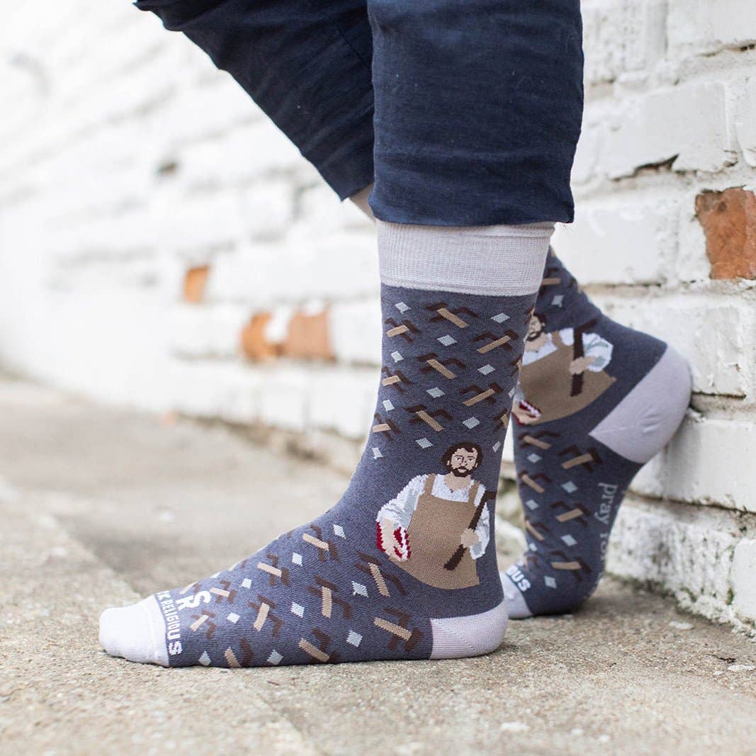 Sock Religious - Vente Chaussettes – unisexe - Chaussettes pour adultes Saint Joseph l'ouvrier1