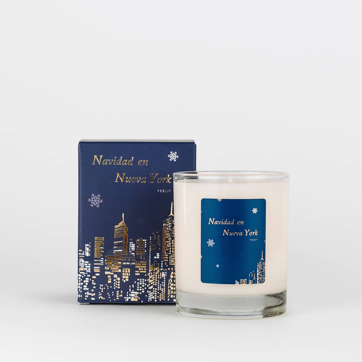 FEELIT-ESSENCES – Engroshandel Glaslys – Duftlys i økologisk sojavoks - Christmas in New York kollektion 180 g