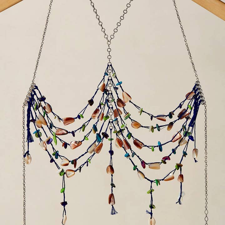 Ariana Ost - Wholesale Gezicht/lichaam ketting - Gouden Zonsondergang Lichaamsketting – Citrien Kristal Sieraad2