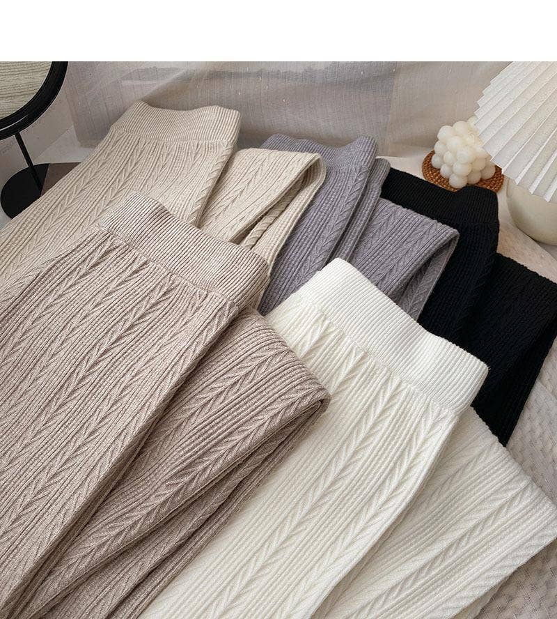Marayn - Wholesale Pants - Women's - Soft Knit WideLeg Pants Korean Style Autumn Comfort15