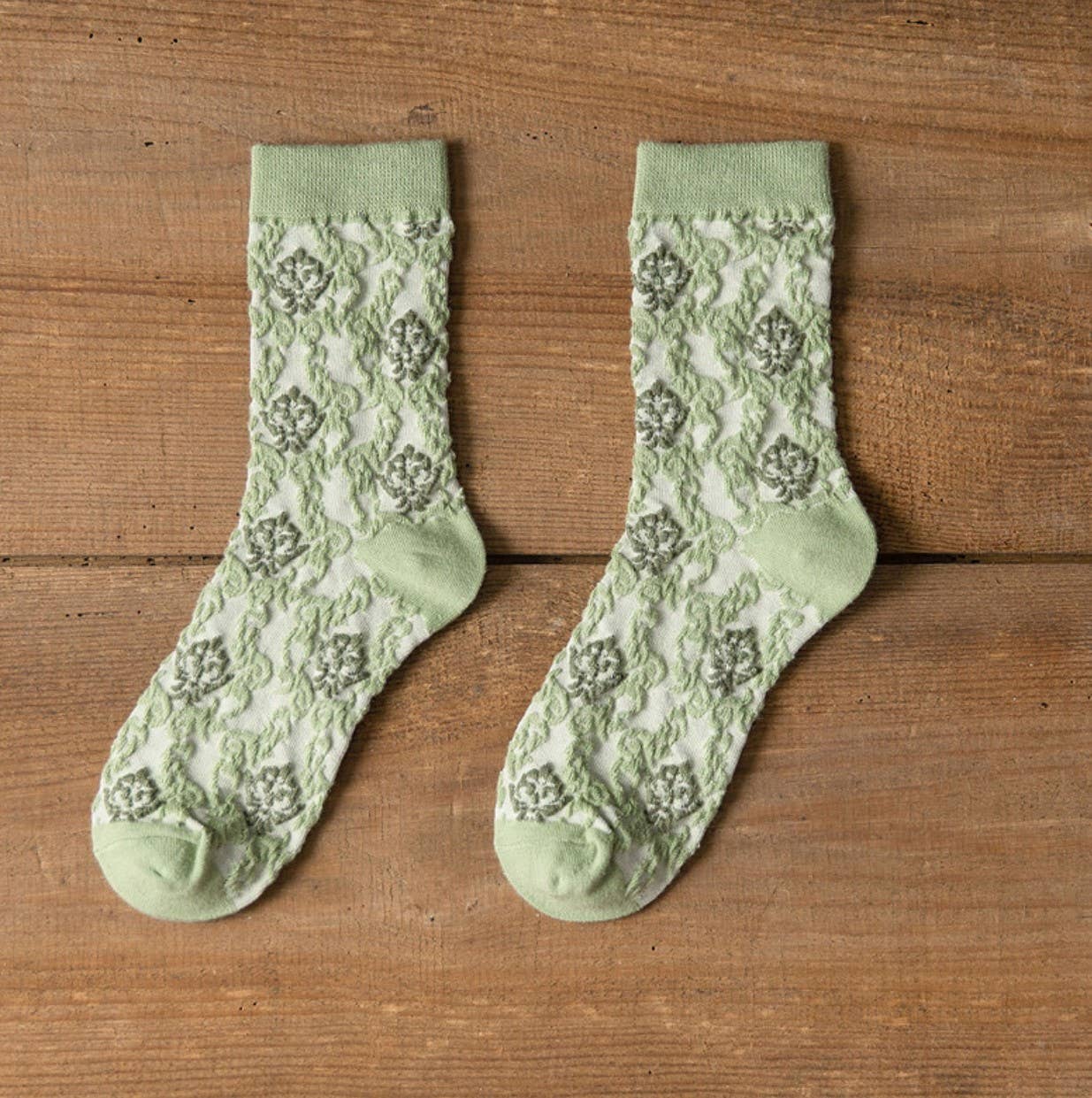 Assorted pairs pack pattern per pair min packs pairs JCS011 3D Vintage Floral Socks for wholesale on Faire9