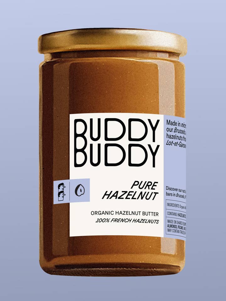 Beurre de noisettes pur biologique pour la vente par BUDDY BUDDY