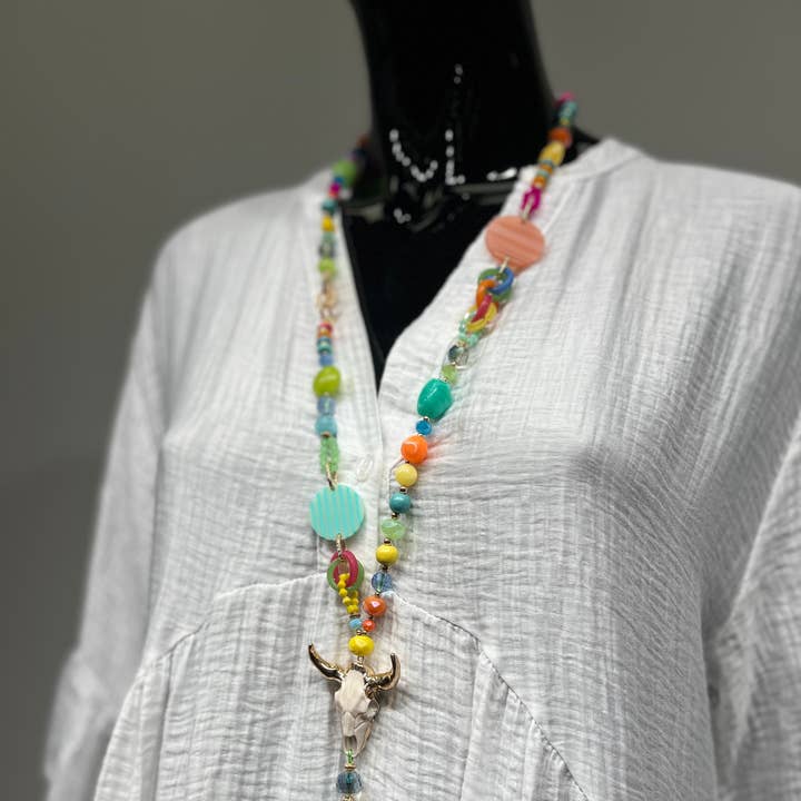 Collar Largo de Perlas Multicolor con Borlas y Calavera y otras tendencias de Resultados para borlas colores al por mayor. Devoluciones gratuitas y condiciones de pago a 60 días en Faire en Faire.
