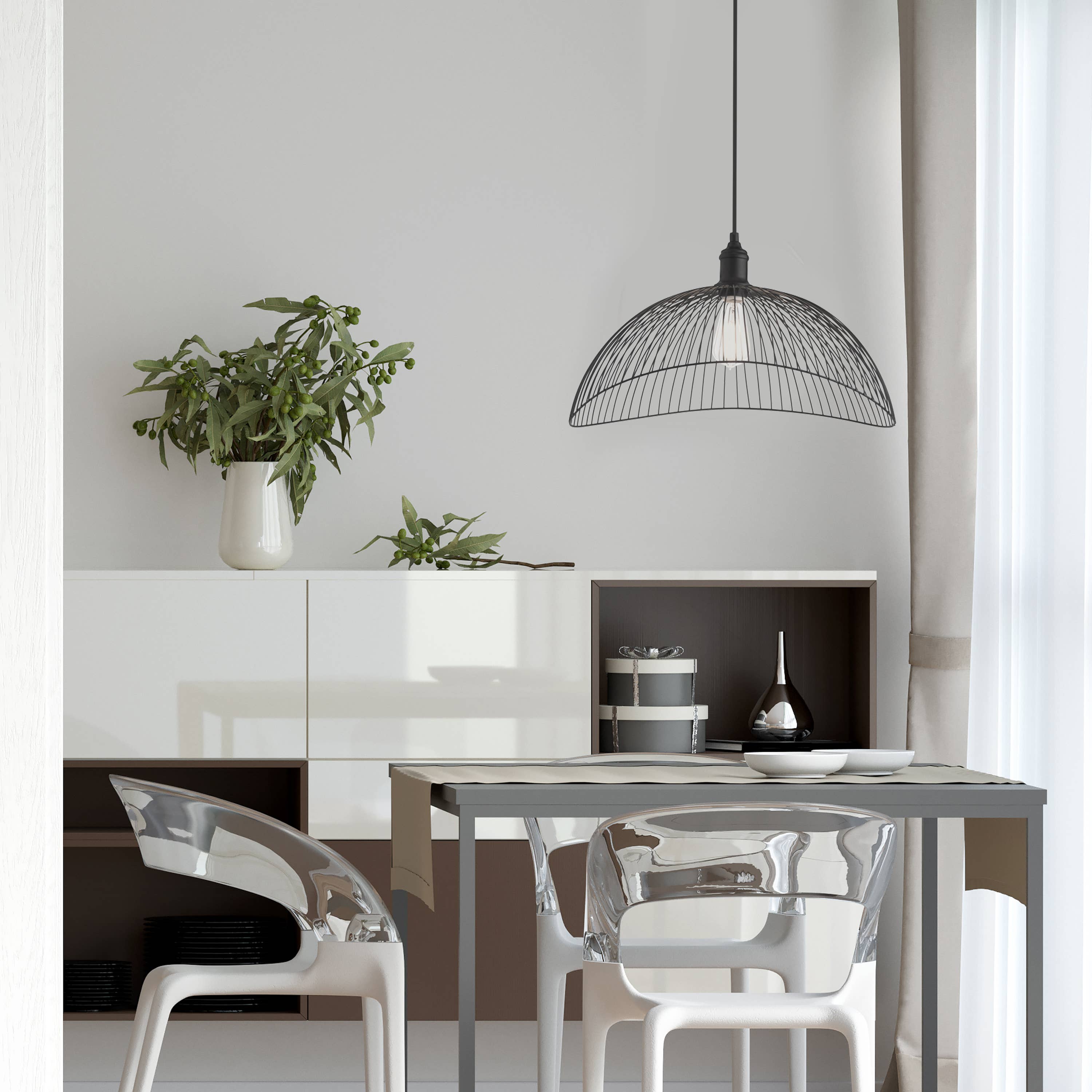 River of Goods - Wholesale Chandelier/Hanging Light - 18.75"W Wendy Black 1-Light Pendant Light Fixture5