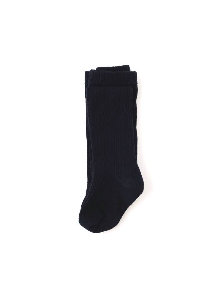 Little Stocking Co. – wholesale Tights - Barn – Svarta kabelstickade strumpbyxor