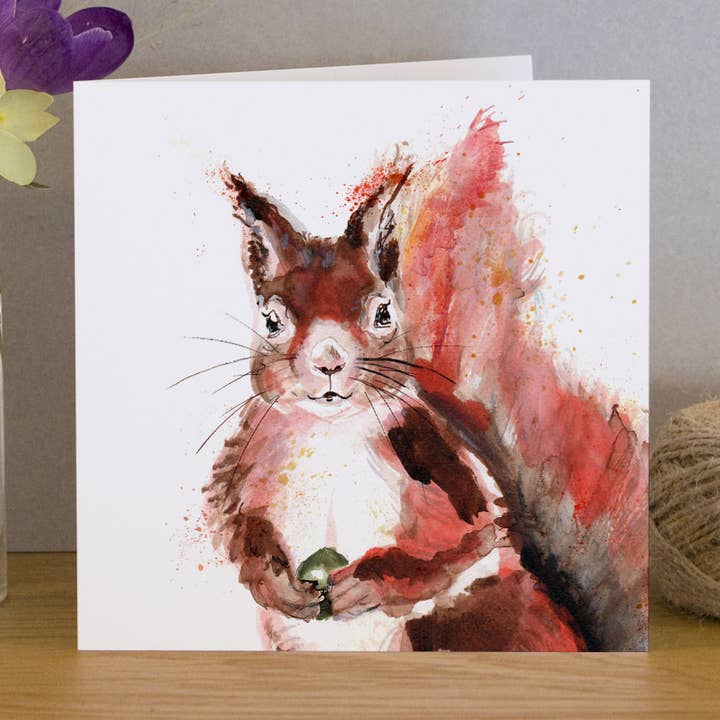 Kate Moby - Wholesale Everyday Greeting Card - Inky Squirrel Blank Greeting Card0