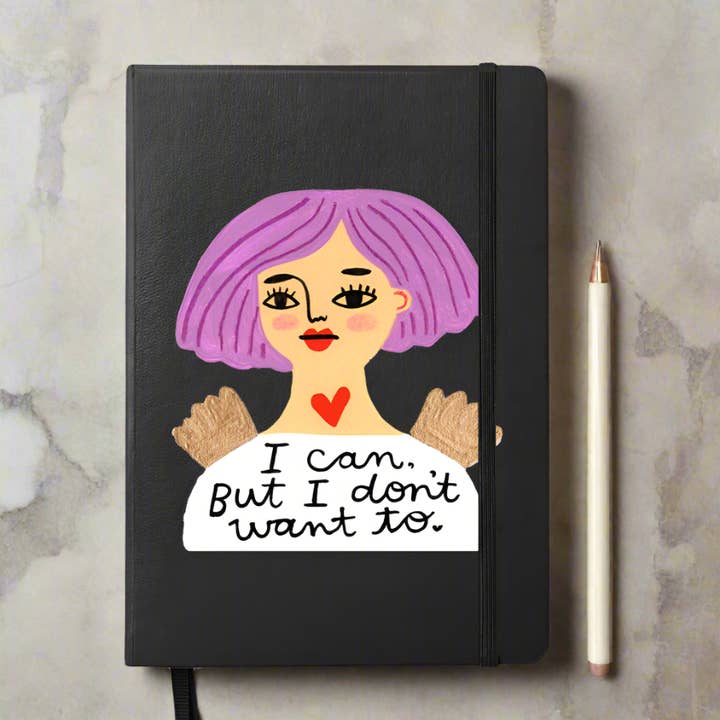 Disrupted Industries - Wholesale Notebook - I can but I don't Want to Grumpy Angel Notebook