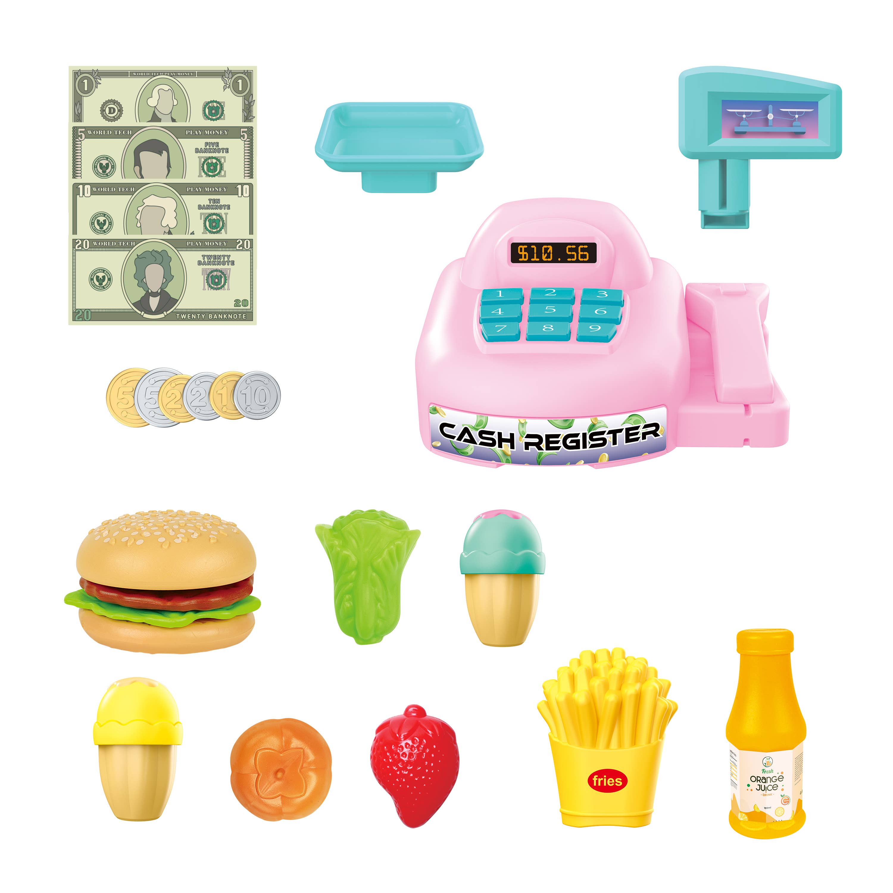World Tech Toys - Wholesale Toy Set - Kids - 33 Piece My Market Stand Kid's Grocery Store Playset4