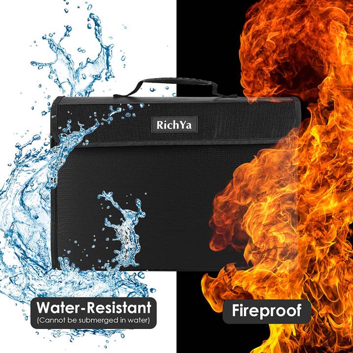 Above Edge - Wholesale Briefcase - Unisex - Fireproof Document Bag with Lock, Waterproof