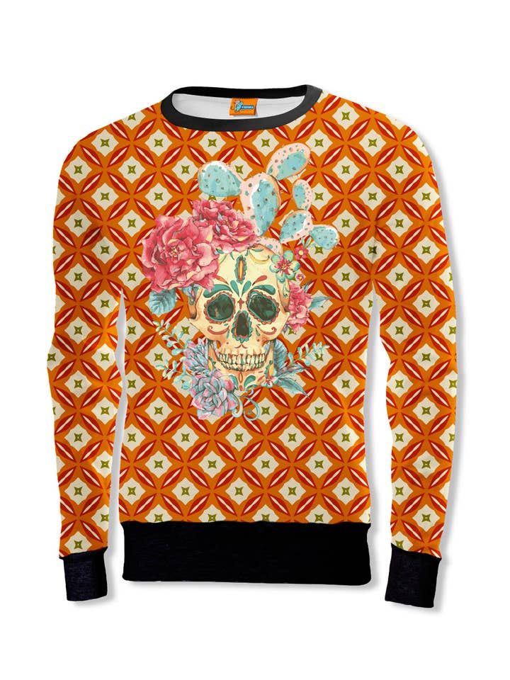 Fishikii - Vente Sweat-shirt – unisexe - Sweat unisexe Fishikii Floral Skull | SUD.3561