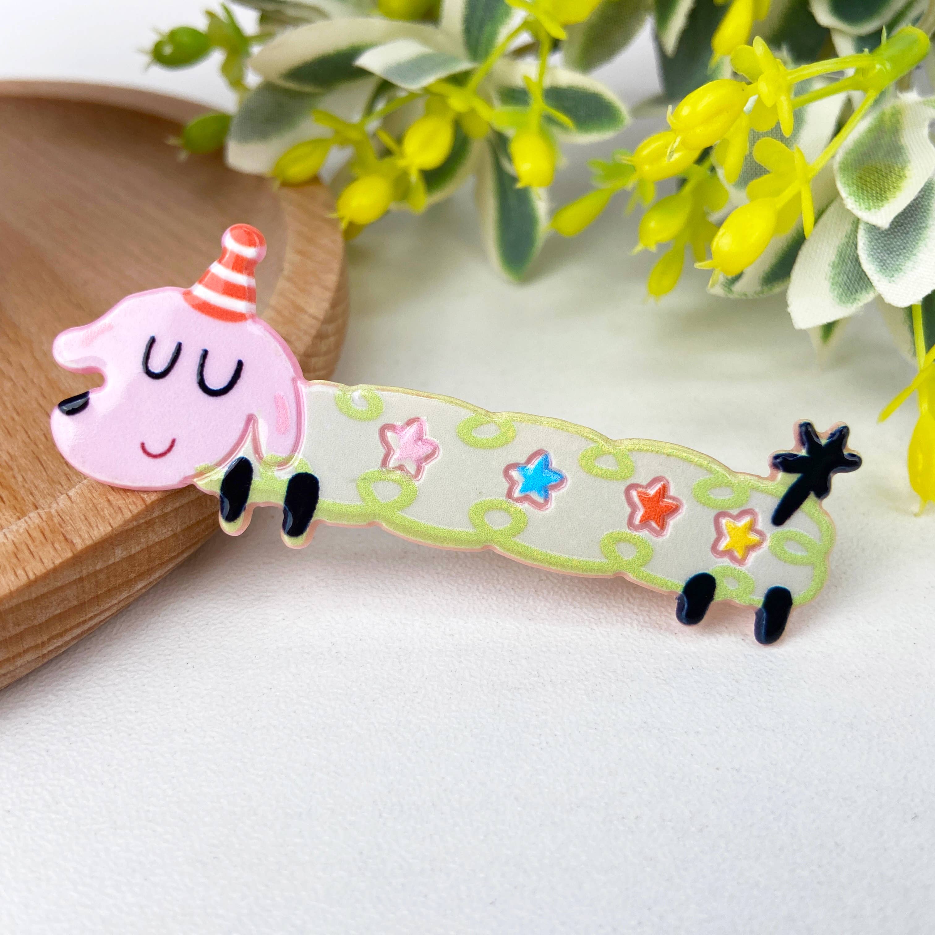 SoapElenGlen - Vendita all'ingrosso Fermaglio per capelli - Donna - Molletta per capelli colorata con simpatici bassotti in stile cartone animato7