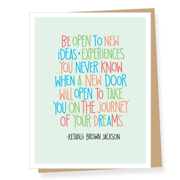 Ketanji Brown Jackson Journey Quote Card for wholesale by Apartment 2 Cards