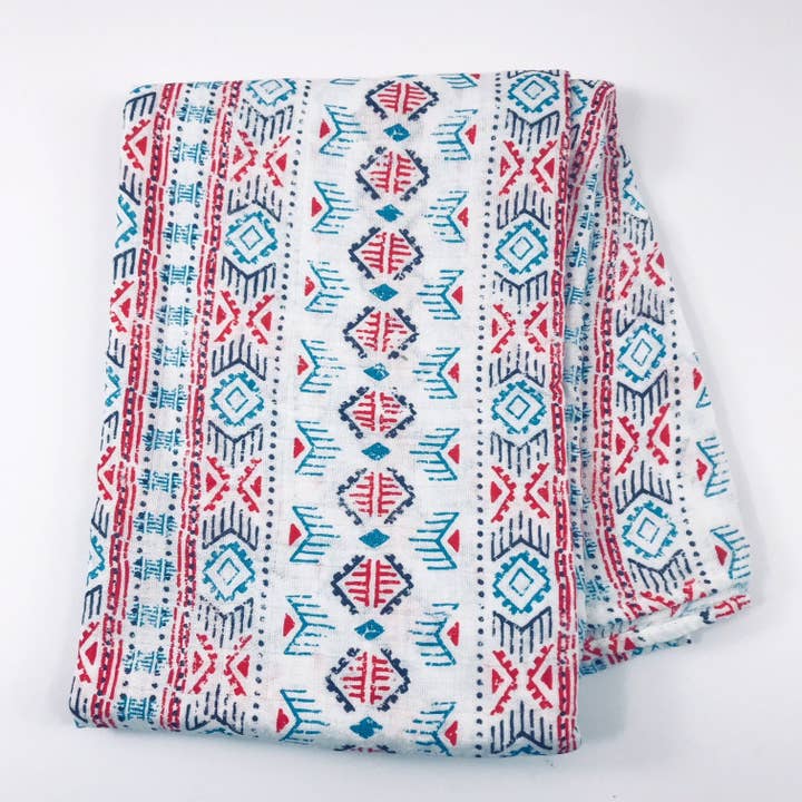 Southwestern Swaddle 1 pack - mjuk muslin, bambu/bomullsblandning. Perfekt för svaddling, amningsöverdrag, resefilt och mer för wholesale av Bambino Land