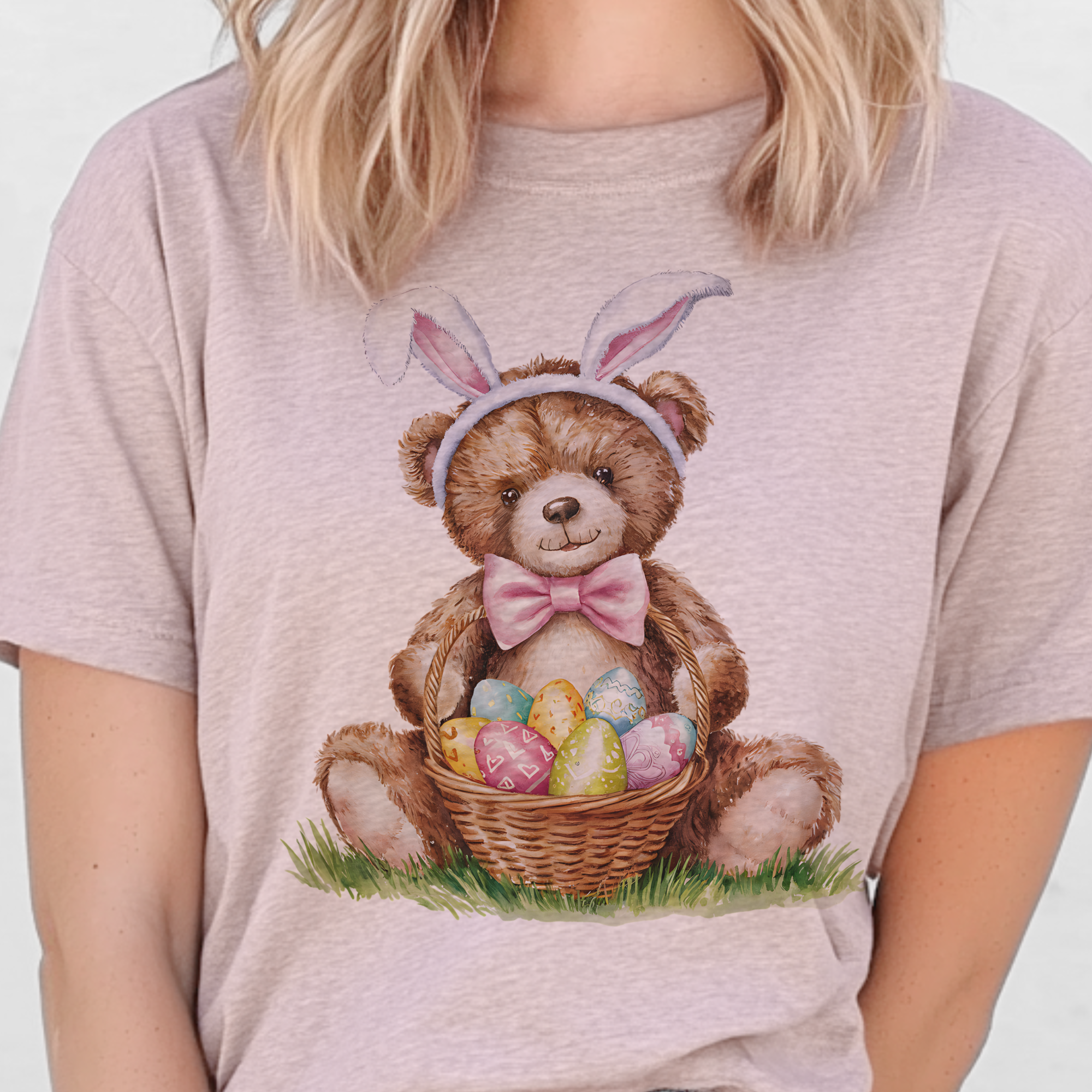 Par.tees by Party On! – wholesale T-shirt (graphic) – women's – Easter Bunny Teddy Bear Rabbit Spring Vintage Graphic Tee3