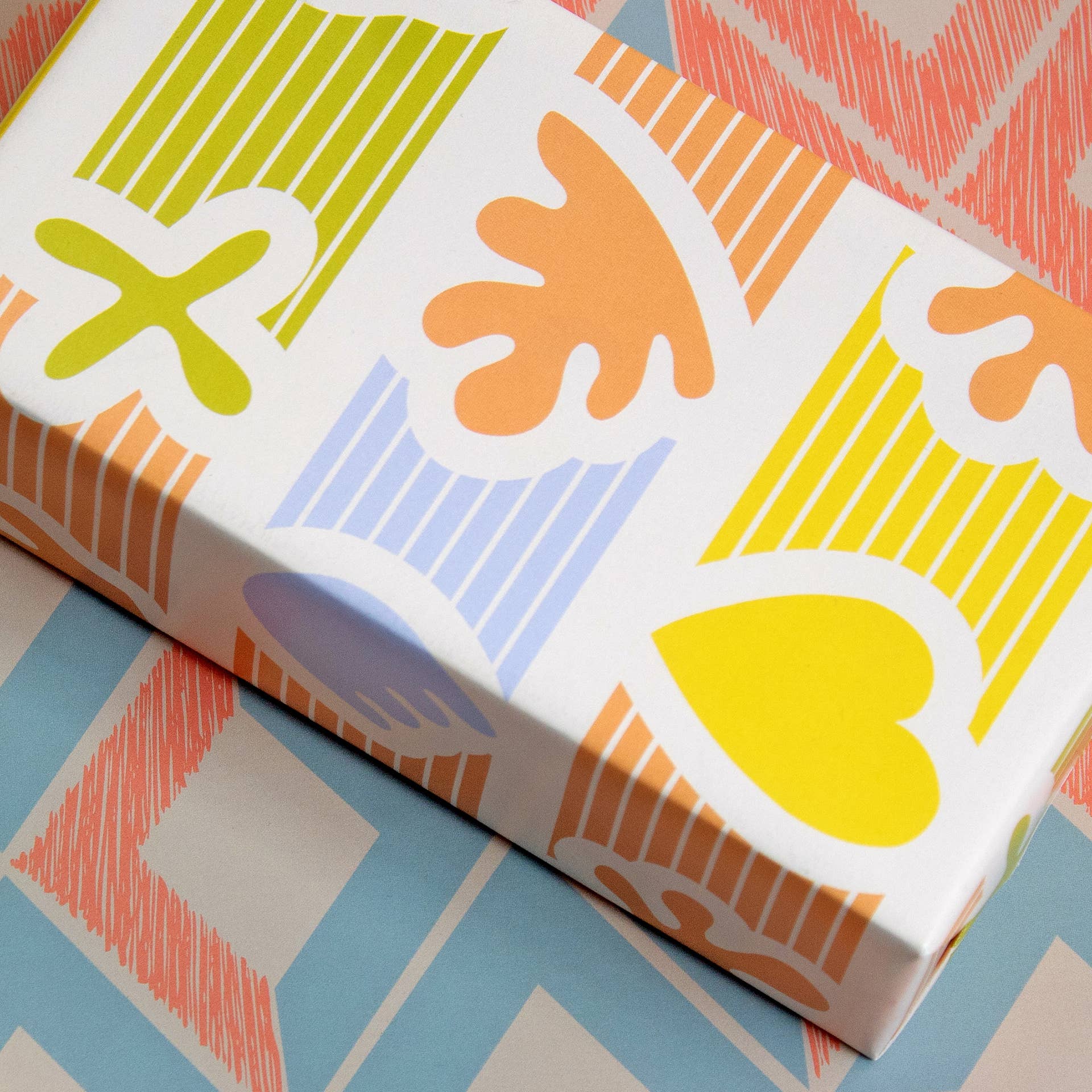 MASU - Wholesale Flat Wrap - Matisse Stripe Abstract Art Recycled Wrapping Paper Sheet6