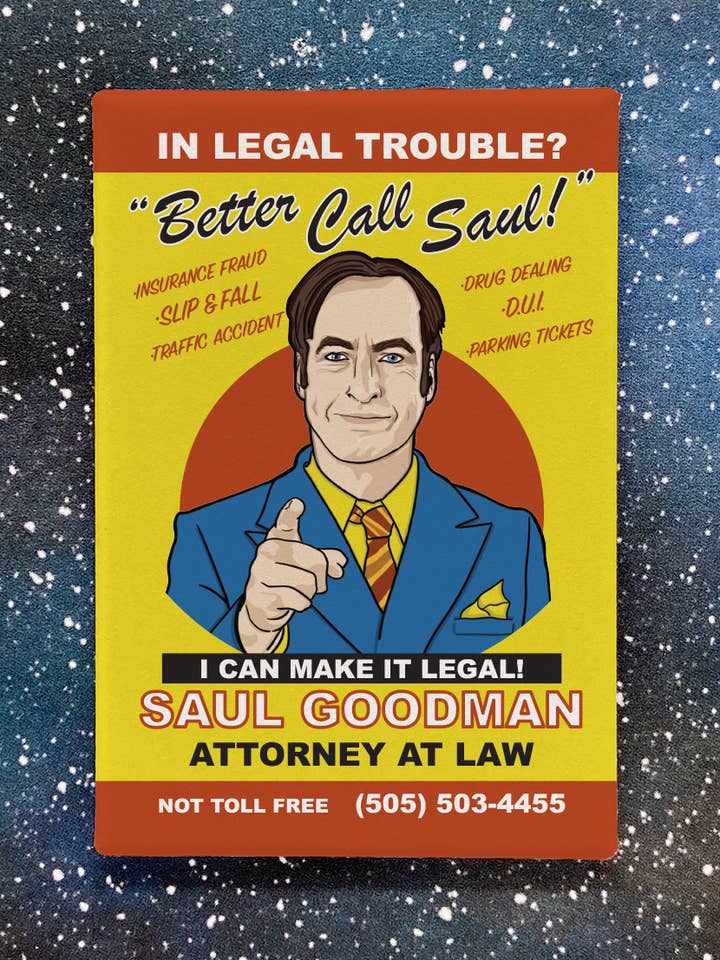 Saul Goodman Souvenir Magnet - Better Call Saul for wholesale by The Red Swan Shop