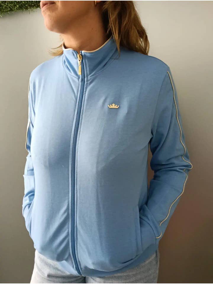 SPORT LUXURY - Wholesale Athletic Jacket - Women's - Jacket With Gold Piping on Collar and Sleeve3