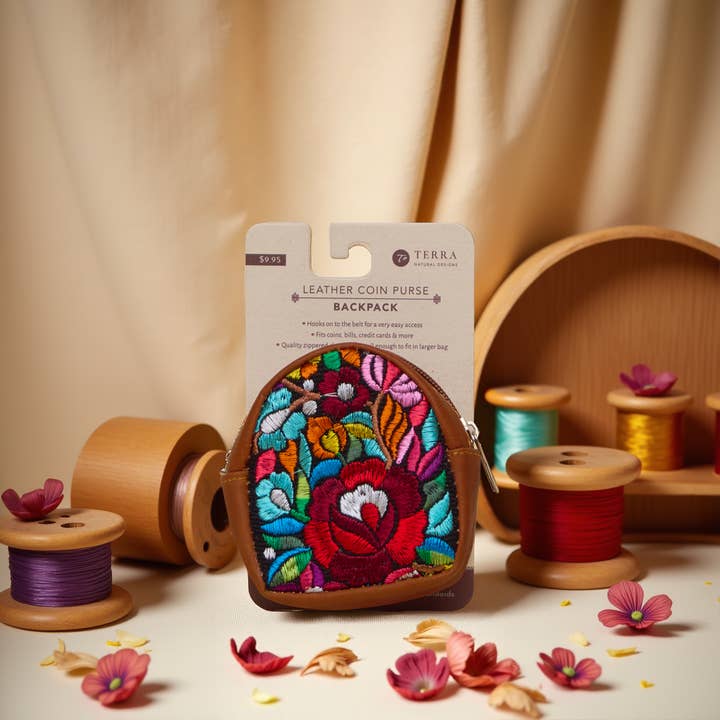 Mochila monedero de cuero - Estuche de cuatro para venta al por mayor de Terra Natural Designs