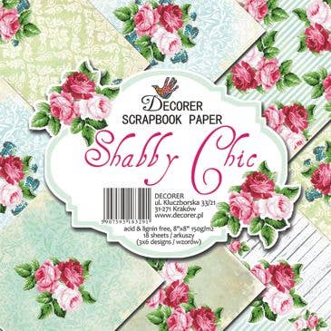 Papel para álbum de recortes Shabby Chic de 8 x 8 pies para venta al por mayor de DECORER