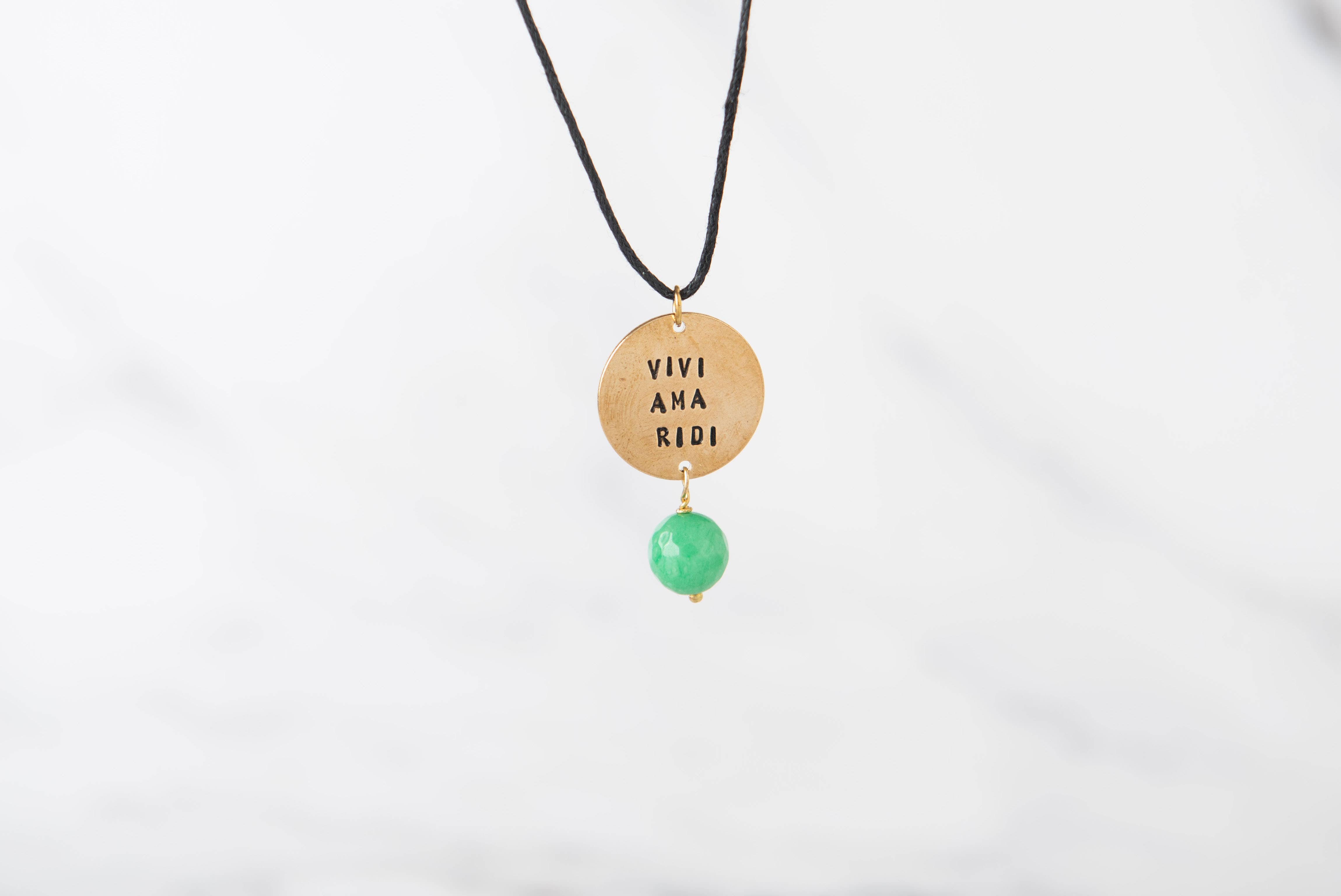 Loti jewels - Vendita all'ingrosso Collana con ciondolo/pendaglio - COLLANA GINGER IN OTTONE CON INCISIONE 1