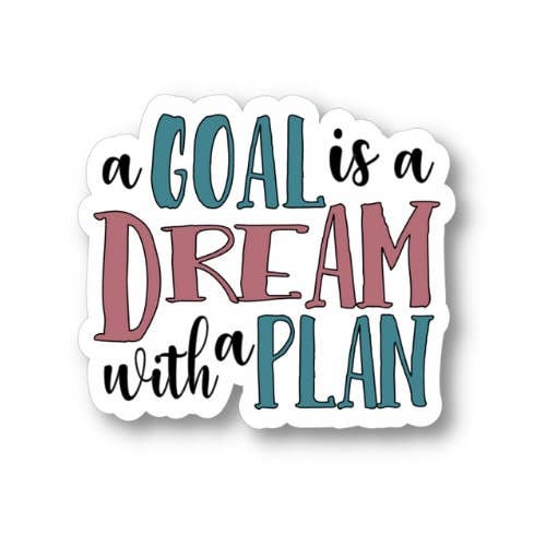 Splendid Designs Store - Wholesale Sticker - A Goal is a Dream With a Plan, Waterproof Vinyl Sticker Decal