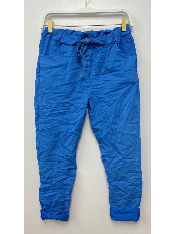 VENTI6 – Großhandel Hose – Damen – SOLIDE KNITTERFALTEN-JOGGER MIT KORDELZUG (50060)18