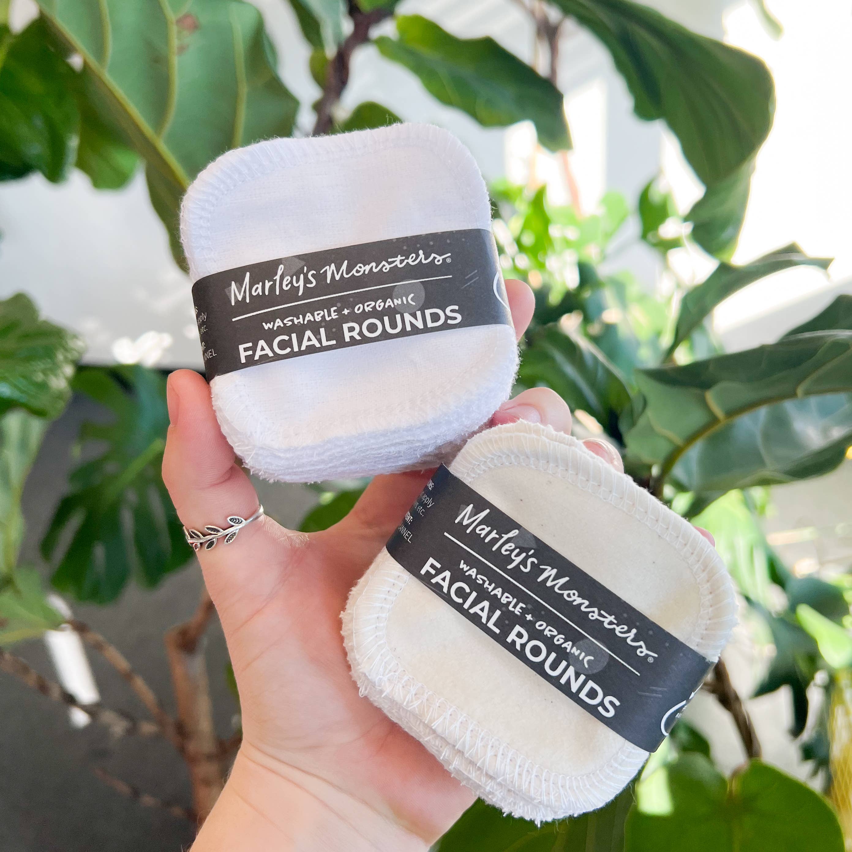 Marley's Monsters – Toalhetes para rosto e corpo por atacado – Discos Faciais Orgânicos Reutilizáveis - Pacotes de 10 ou 20 - Caixa com 63