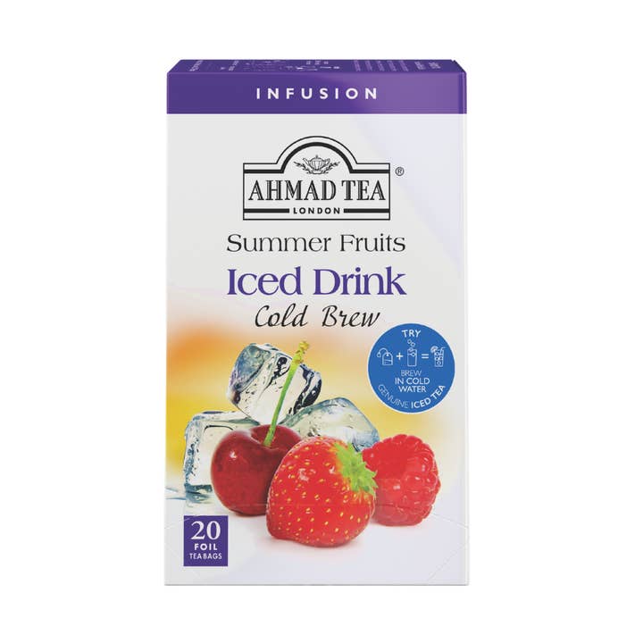 Box of 20 tea bags - Summer Fruits Cold Brew Iced Herbal Tea for wholesale by Ahmad Tea