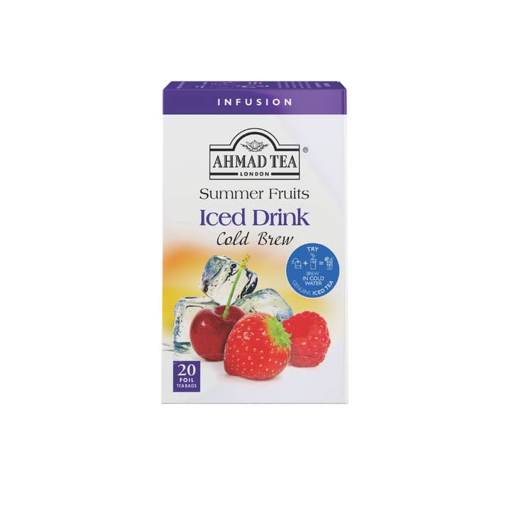 Boîte de 20 sachets de thé - Tisane glacée infusée à froid Summer Fruits pour la vente par Ahmad Tea