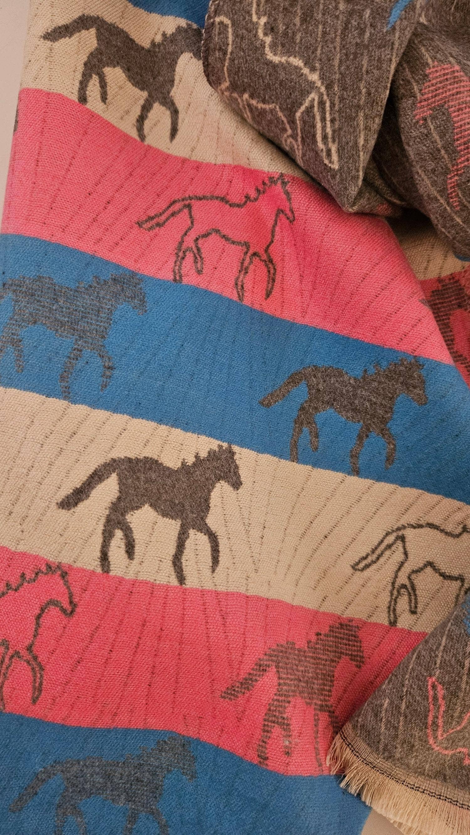 Shimena - Wholesale Scarf - Women's - Horses pattern cashmere feel wrap11