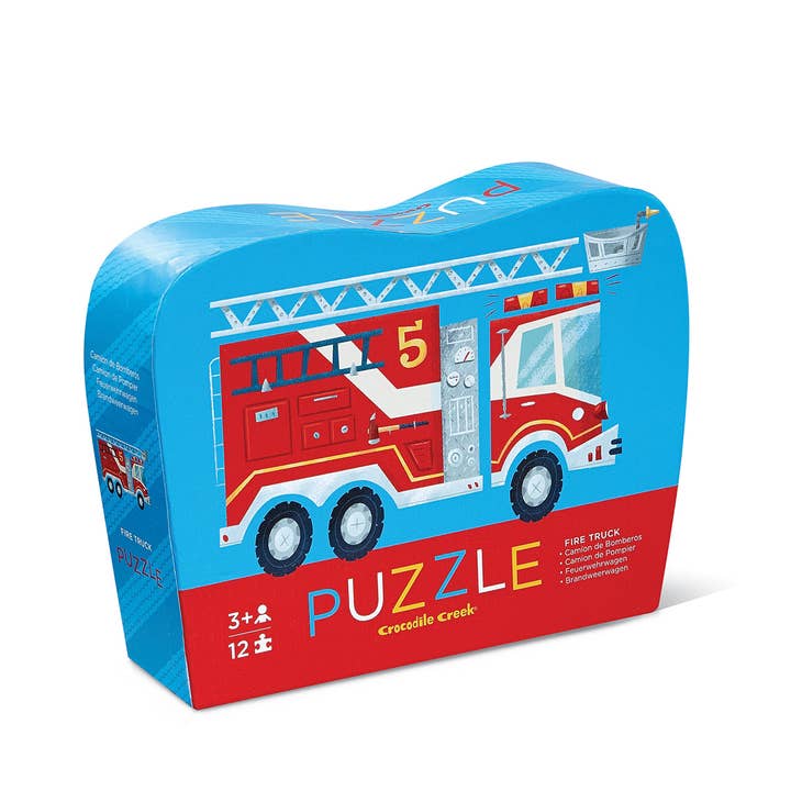 12-Piece Shaped Box Puzzle - Fire Truck for wholesale by Crocodile Creek Inc.