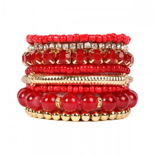 Love and Repeat - Wholesale Beaded Bracelet - MULTICOLOR STRETCH BRACELET15