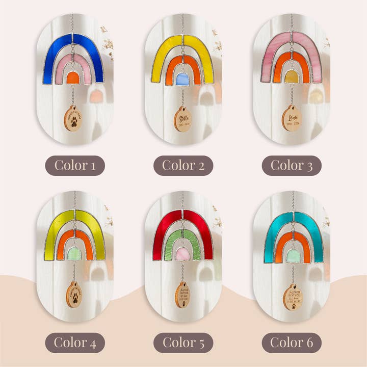 MondoBellissimo – wholesale Suncatcher – Rainbow Bridge Pet Memorial Stained Glass Suncatcher F32