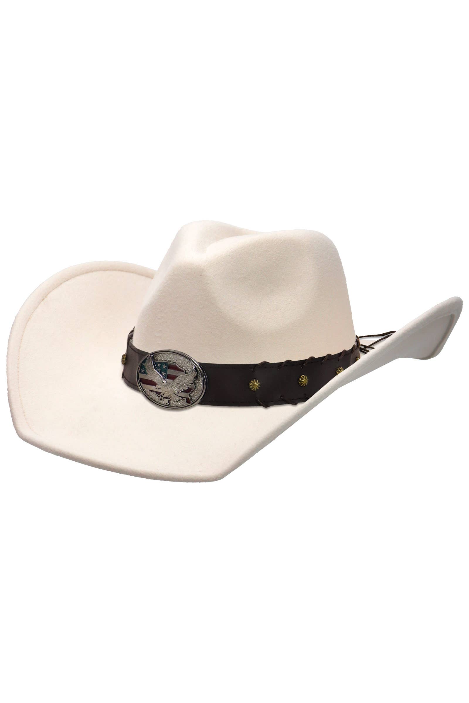 Cap Zone – wholesale Cowboy hat – Unisex – American Eagle Studded Belt Felt Cowboy Hat9