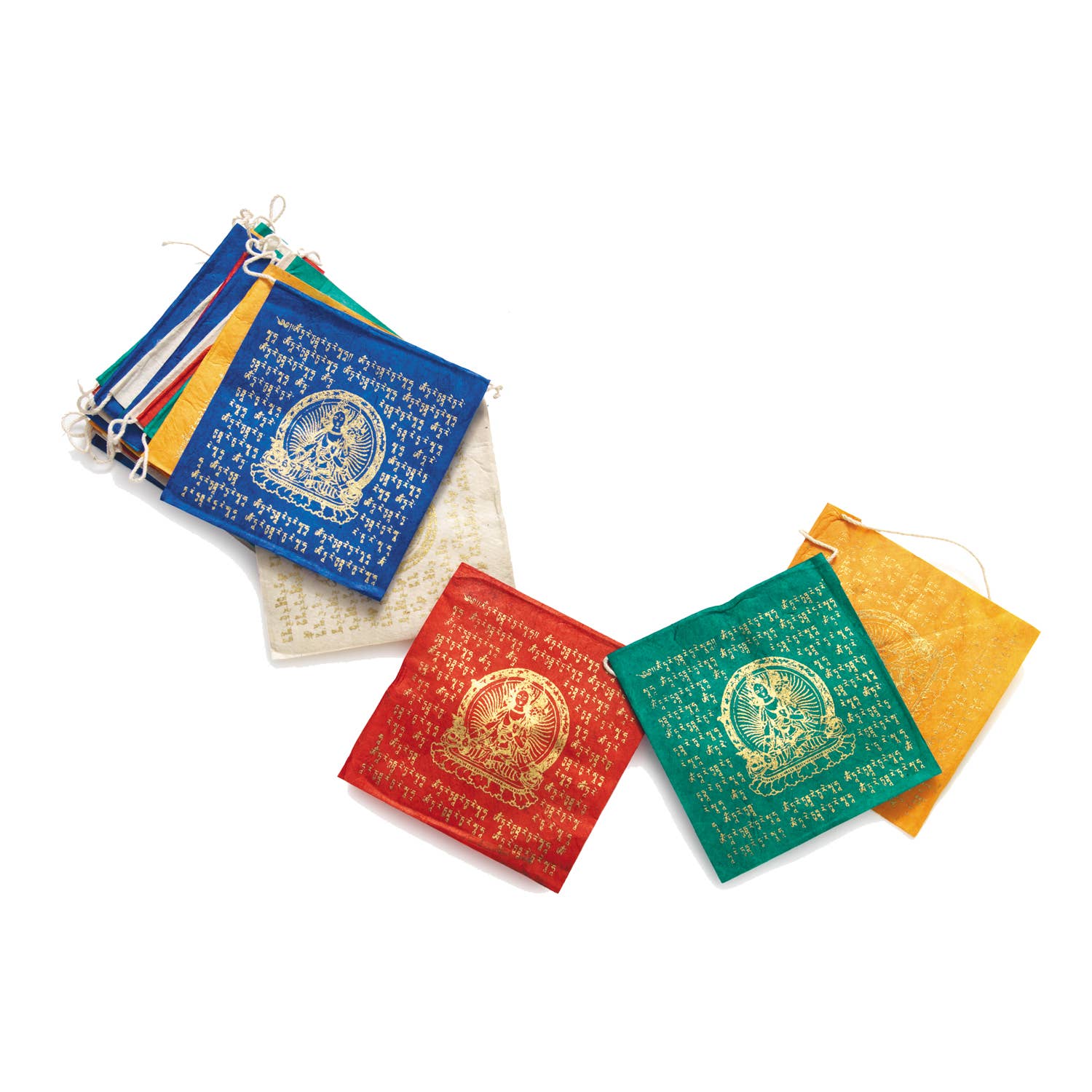 dZi Handmade - Wholesale Prayer Flag - 8' Tara Paper Prayer Flag1