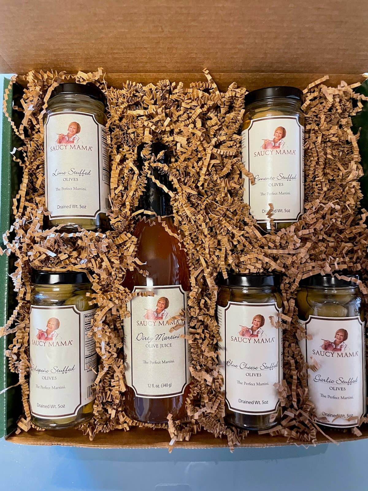 Suzie's Organics and More - Vente Olives - Saucy Mama Olives Farcies au Fromage Bleu - Bocal en Verre de 142g1