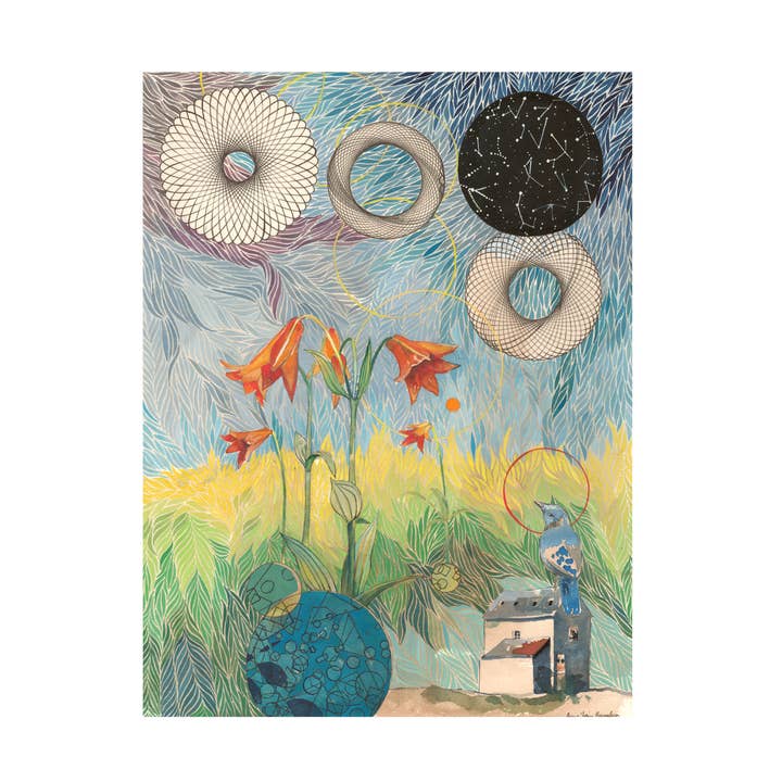 "Blue Jay" Greeting Card 5x7 w/ Envelope for wholesale by Fain House