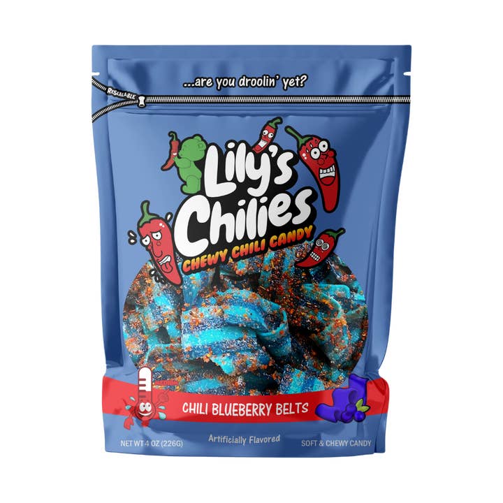 Chili Blueberry Belts for wholesale by Lily's Chilies