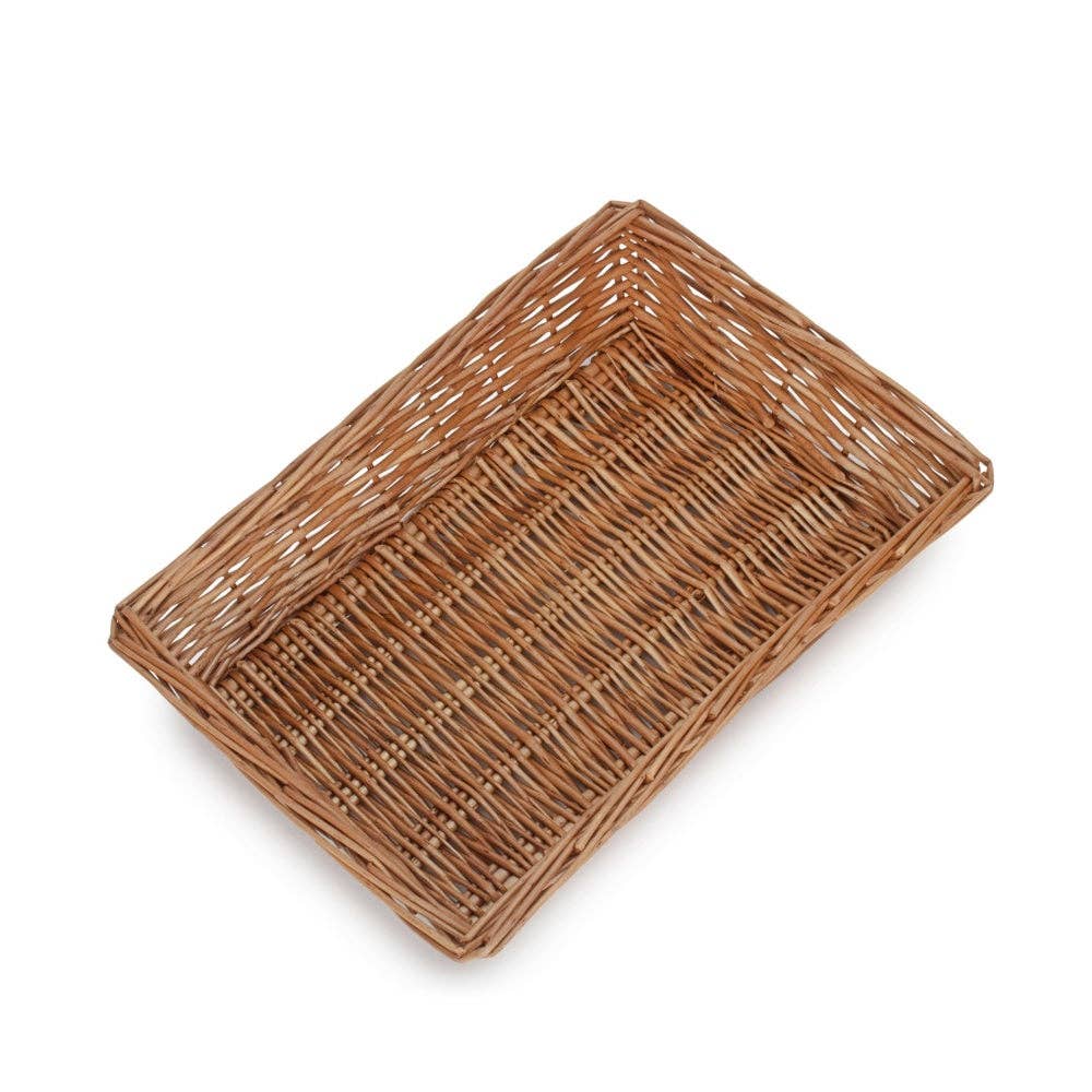 Red Hamper – wholesale Decorative tray – Tapered Wicker Rectangular Tray3