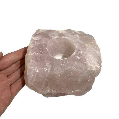 Alliz Trading - Wholesale Candle holder - Rose Quartz Rough Tealight Holder1