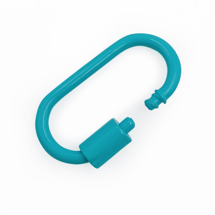 Beads Creation - Wholesale Clasp - Enamel Carabiner Screw Clasp, Oval Screw Clasp, CL4434