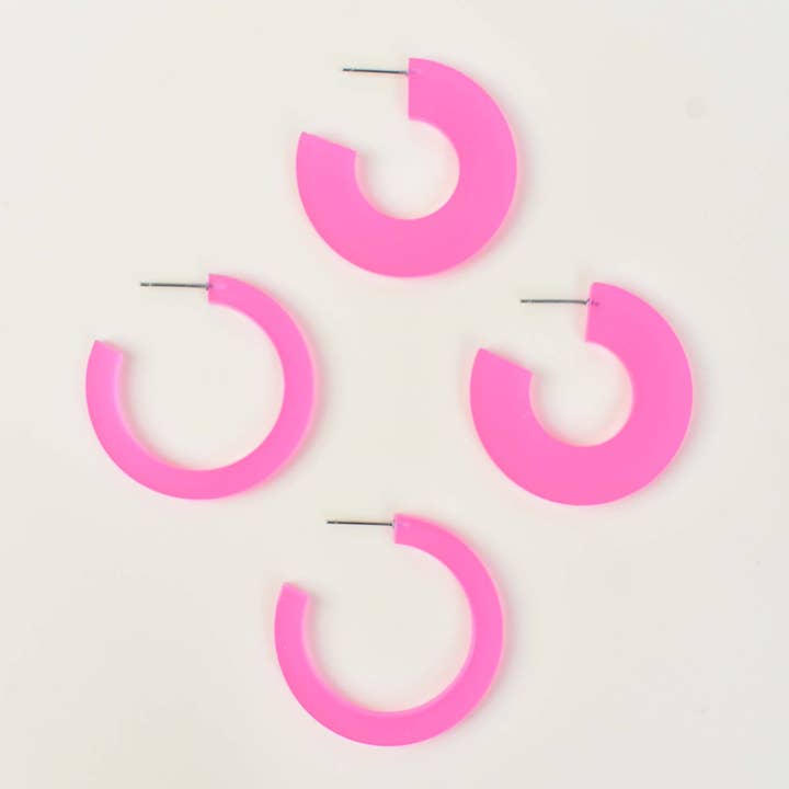 The Paper Dress – wholesale Hoop earrings – Colorful Lightweight Acrylic Hoop Earrings14