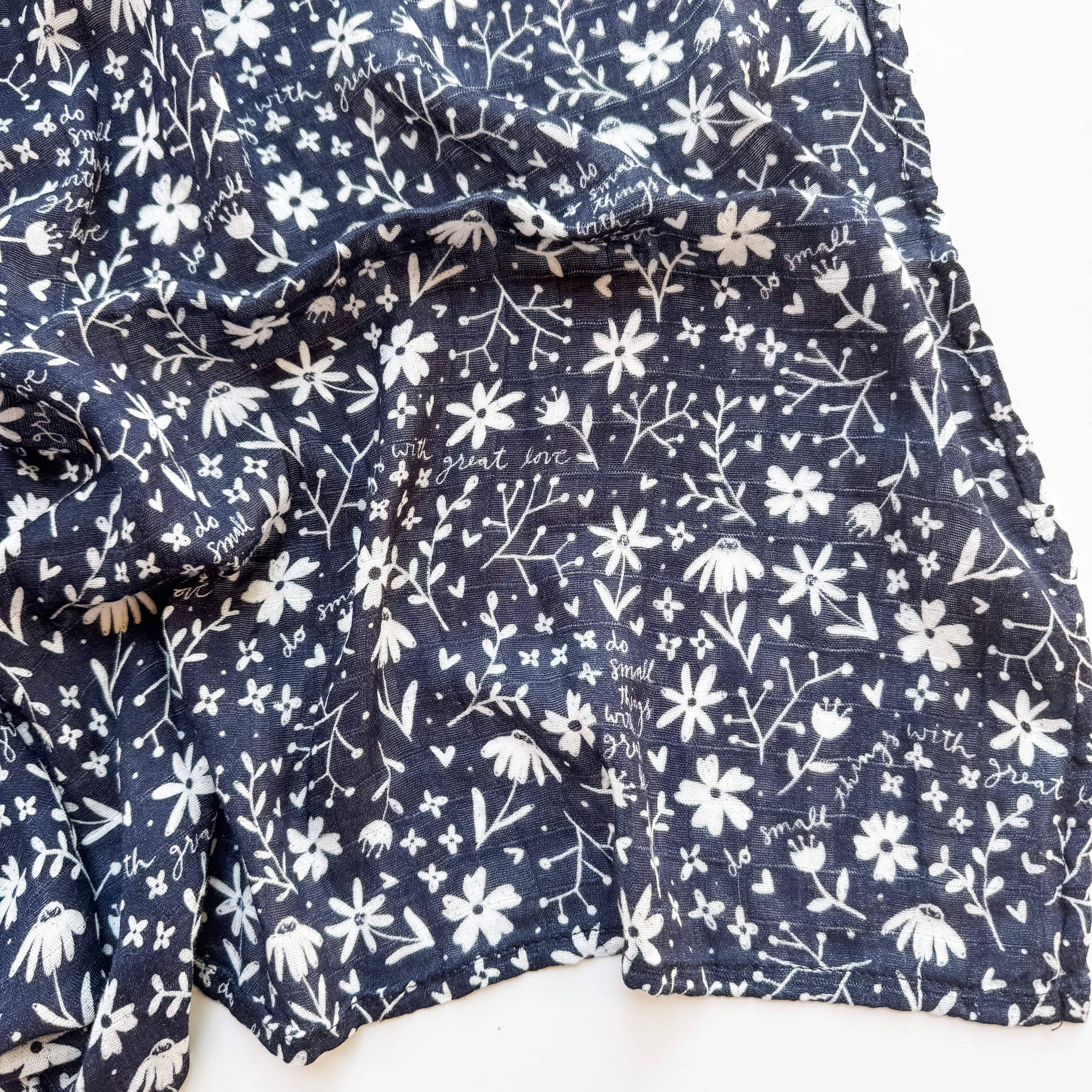 The Little Rose Shop - Wholesale Swaddle - Baby - Mother Teresa Small Things Great Love- Catholic Baby Muslin Blanket Swaddle1