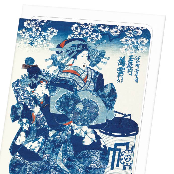 Ezen Trade – wholesale Everyday greeting card – COURTESAN USUGUMO OF THE TAMAYA (C.1838): Japanese Greeting Card2