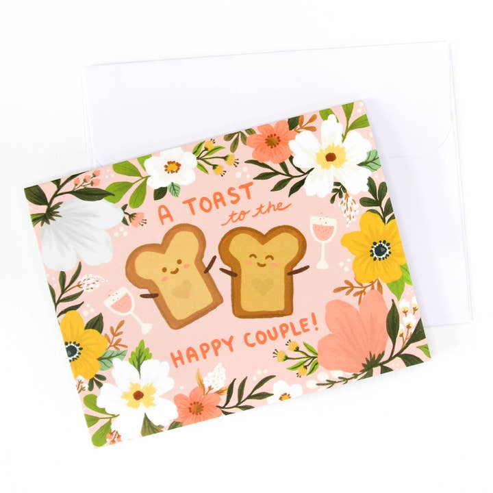 Carte de mariage Toast to the Happy Couple pour la vente par Sherry Lou Studio