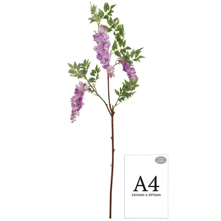 Eleganza Floral - Wholesale Artificial flowers - Wisteria Spray x 3 Heads Purple1