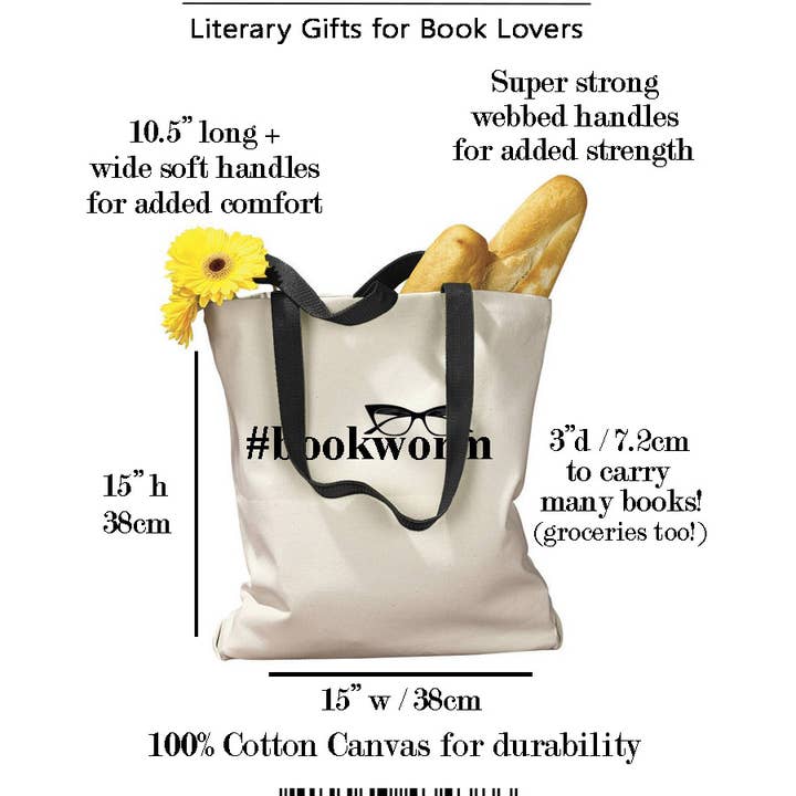 Fly Paper Products - Wholesale Tote Bag - Unisex - Bookworm Cotton Book Bag Tote Bag2
